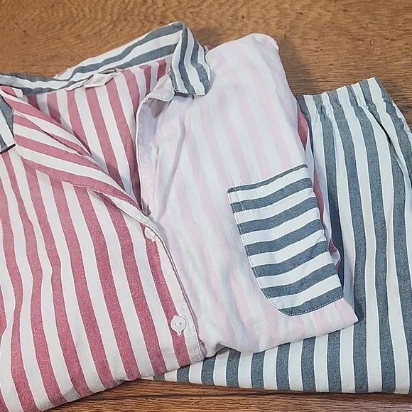 Victoria Secret Candy Stripe Pajama Set EUC XL - Picture 12 of 13